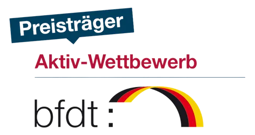 Preisträger-Logo „Bündnis für Demokratie und Toleranz“